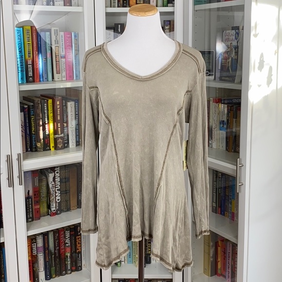NWT Reba Khaki Colorado Cowgirl Long Sleeve Tunic